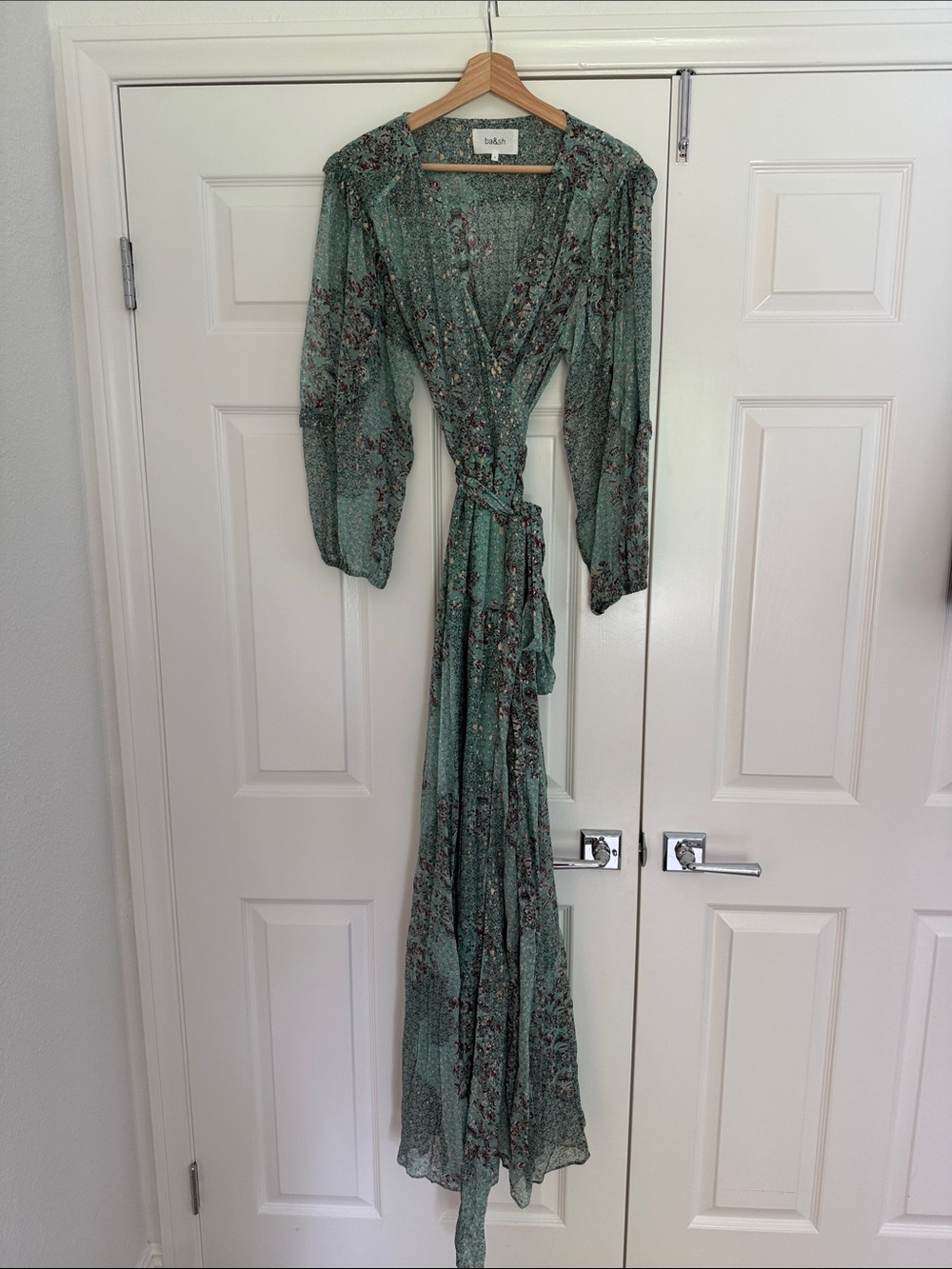 ba&sh Oriane Printed Wrap Maxi Dress - Picture 3 of 4